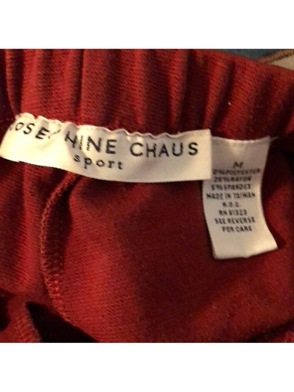 Josephine Chaus Rust Red Elastic Waist Slacks Pants Size M - Picture 3 of 4